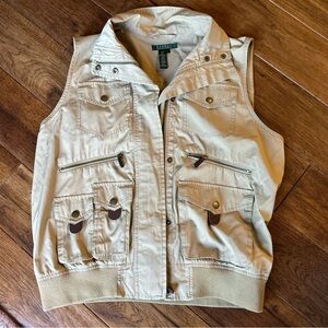 Lauren Ralph Lauren Beige Utility Vest
